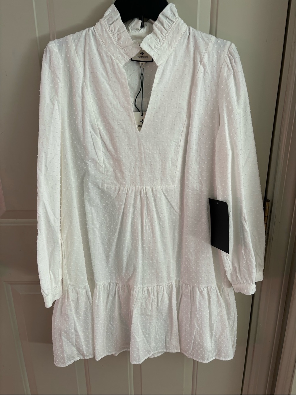 NWT Tuckernuck White Swiss Dot Palmerston Dress - Medium